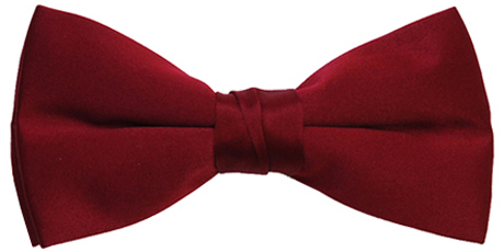 Wine color clipon bow tie