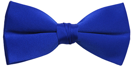 Blue clip on bow tie